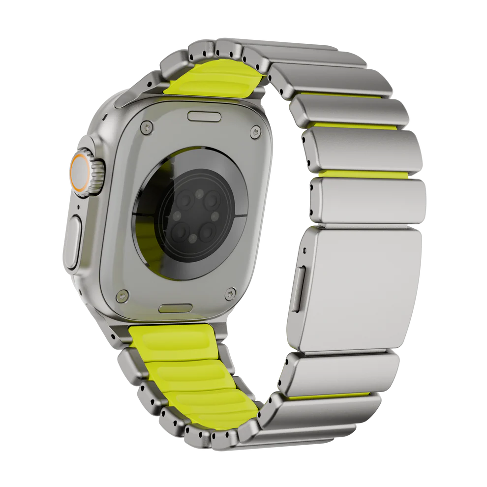 Titanium Silicone Hybrid Band - Titanium Green
