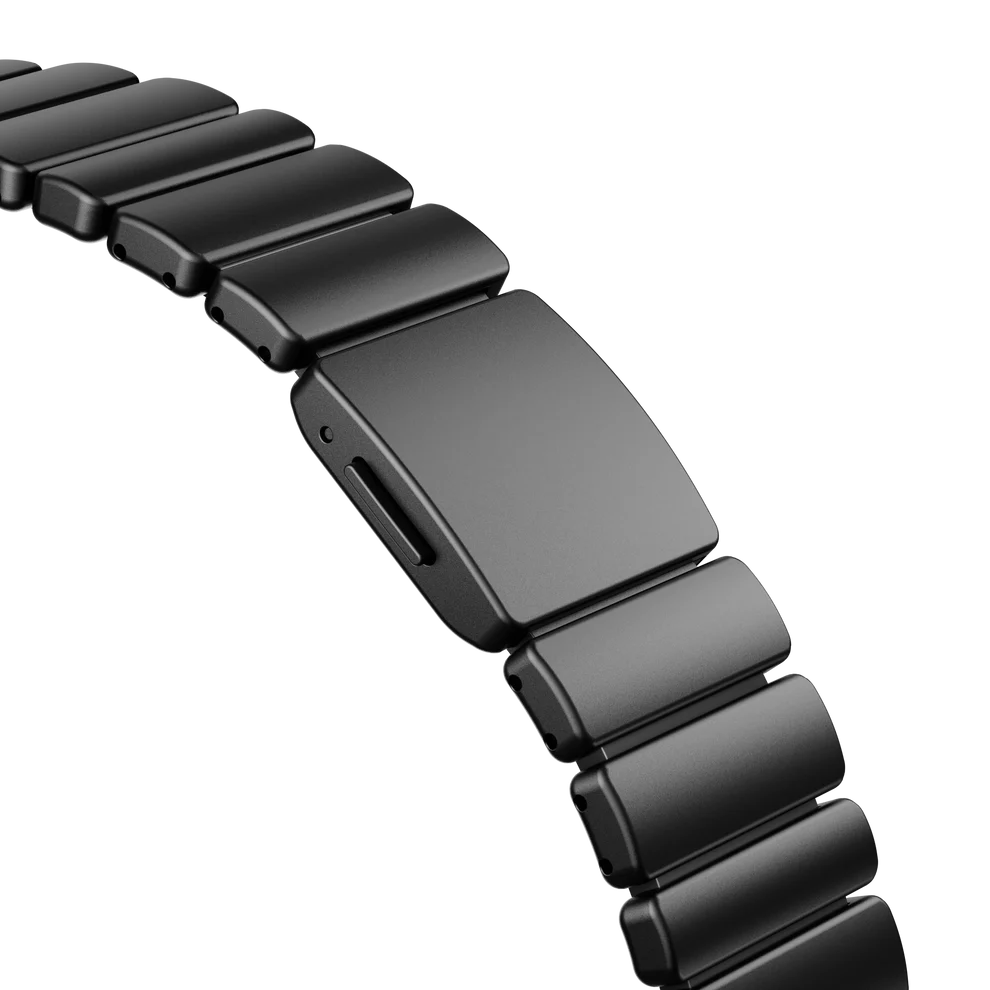 Titanium Silicone Hybrid Band - Black Black