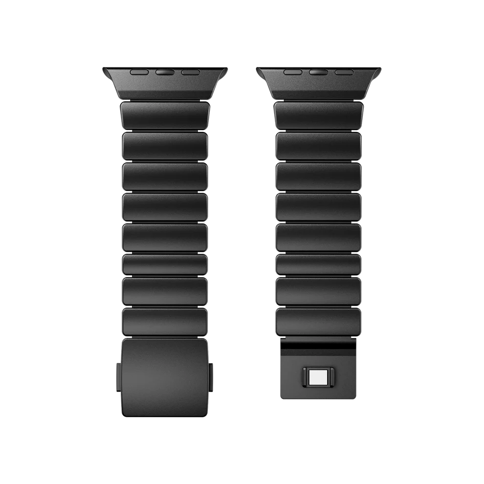 Titanium Silicone Hybrid Band - Black Black