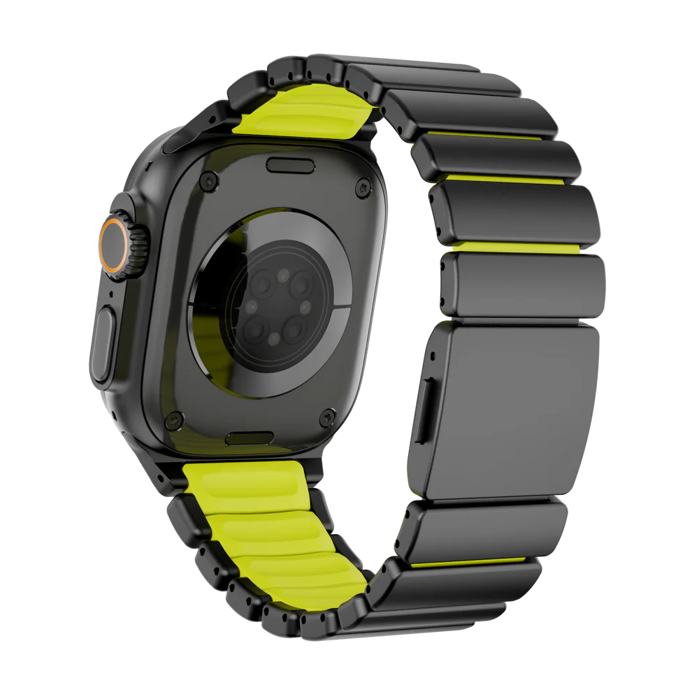 Titanium Silicone Hybrid Band - Black Green