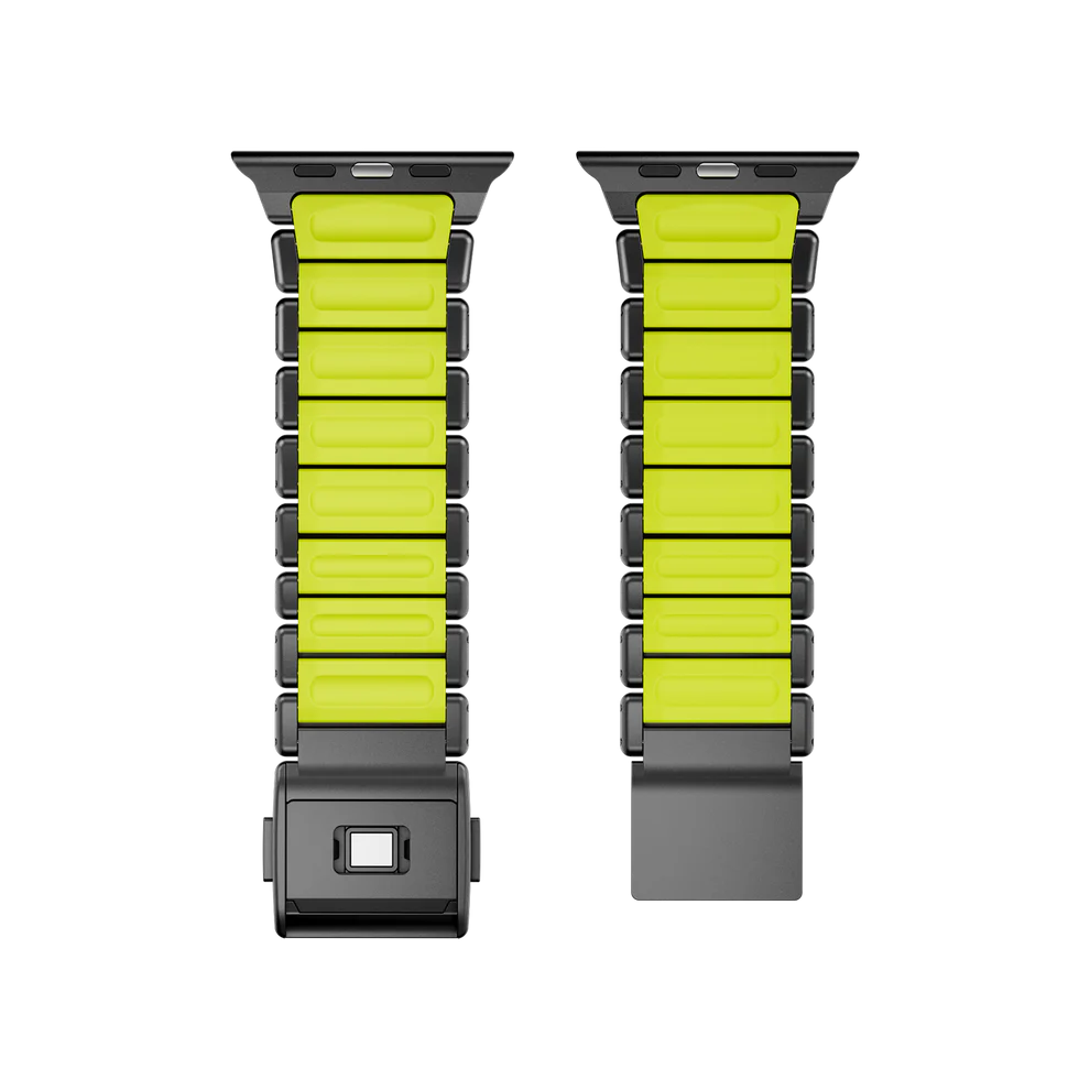 Titanium Silicone Hybrid Band - Black Green