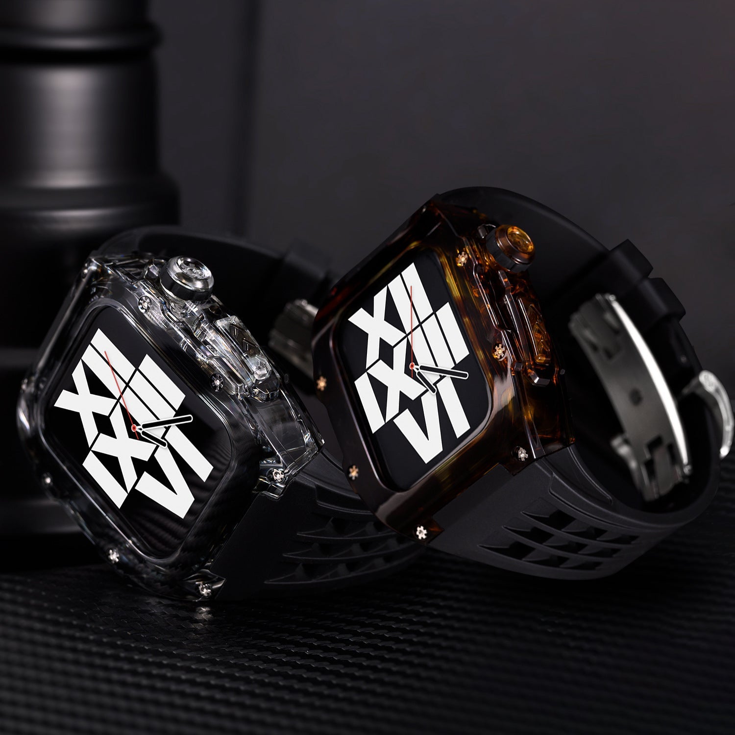 Tiger Pattern 44-45mm Mod Kit Watch Case For Apple Ultra Watch