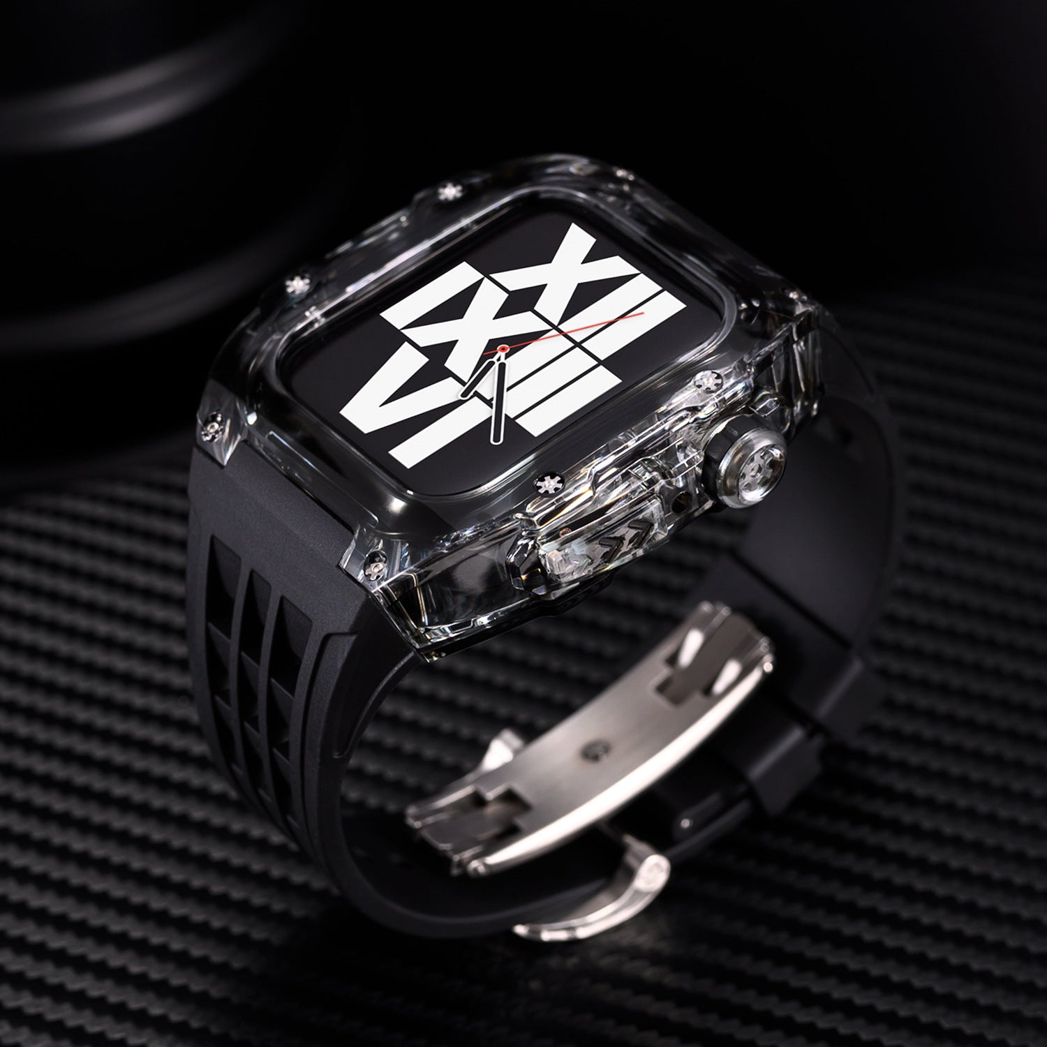 Tiger Pattern 44-45mm Mod Kit Watch Case For Apple Ultra Watch