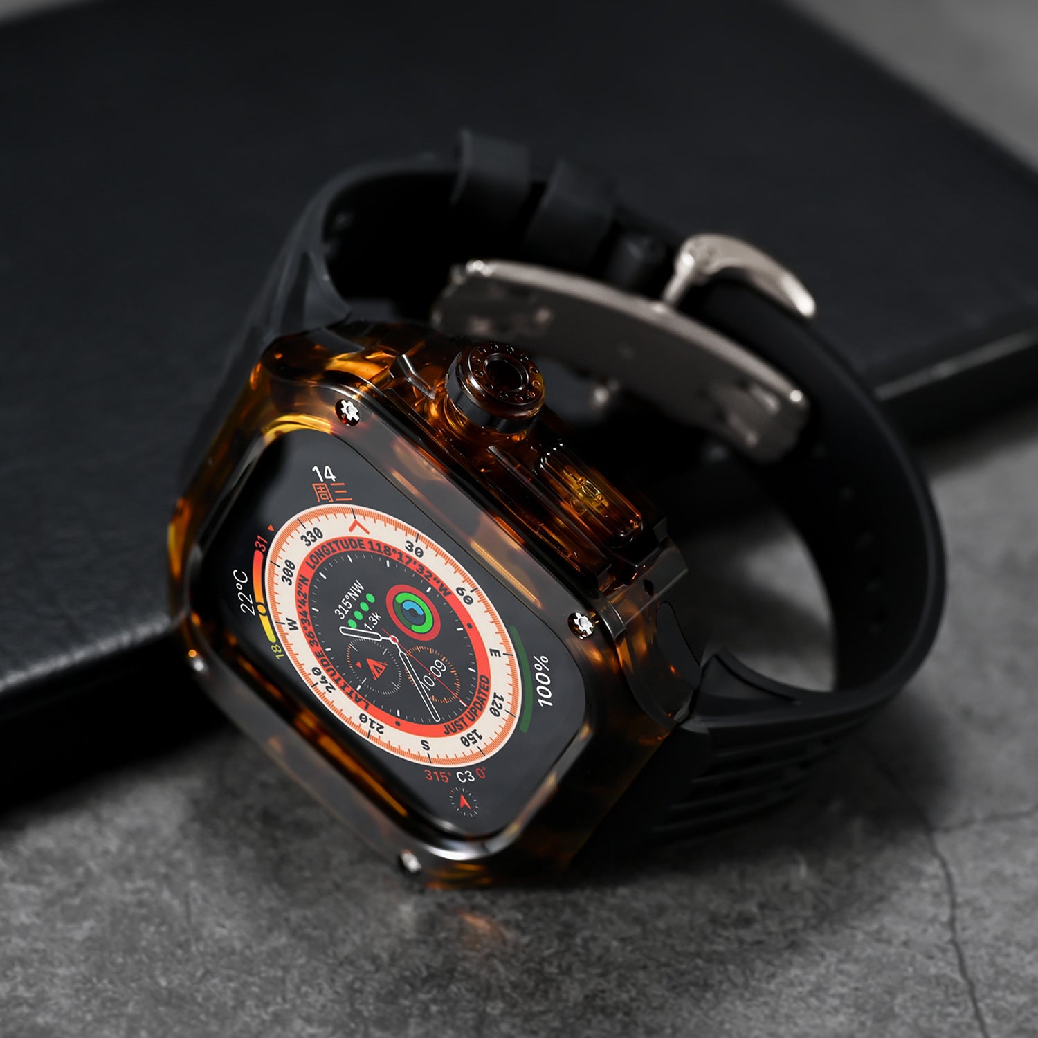 Tiger Pattern 49mm Mod Kit Watch Case For Apple Ultra Watch