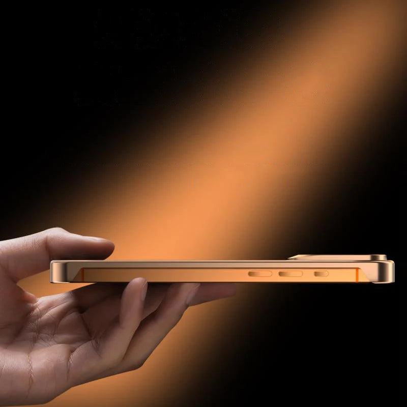 Pro Leather Metal Case For iPhone