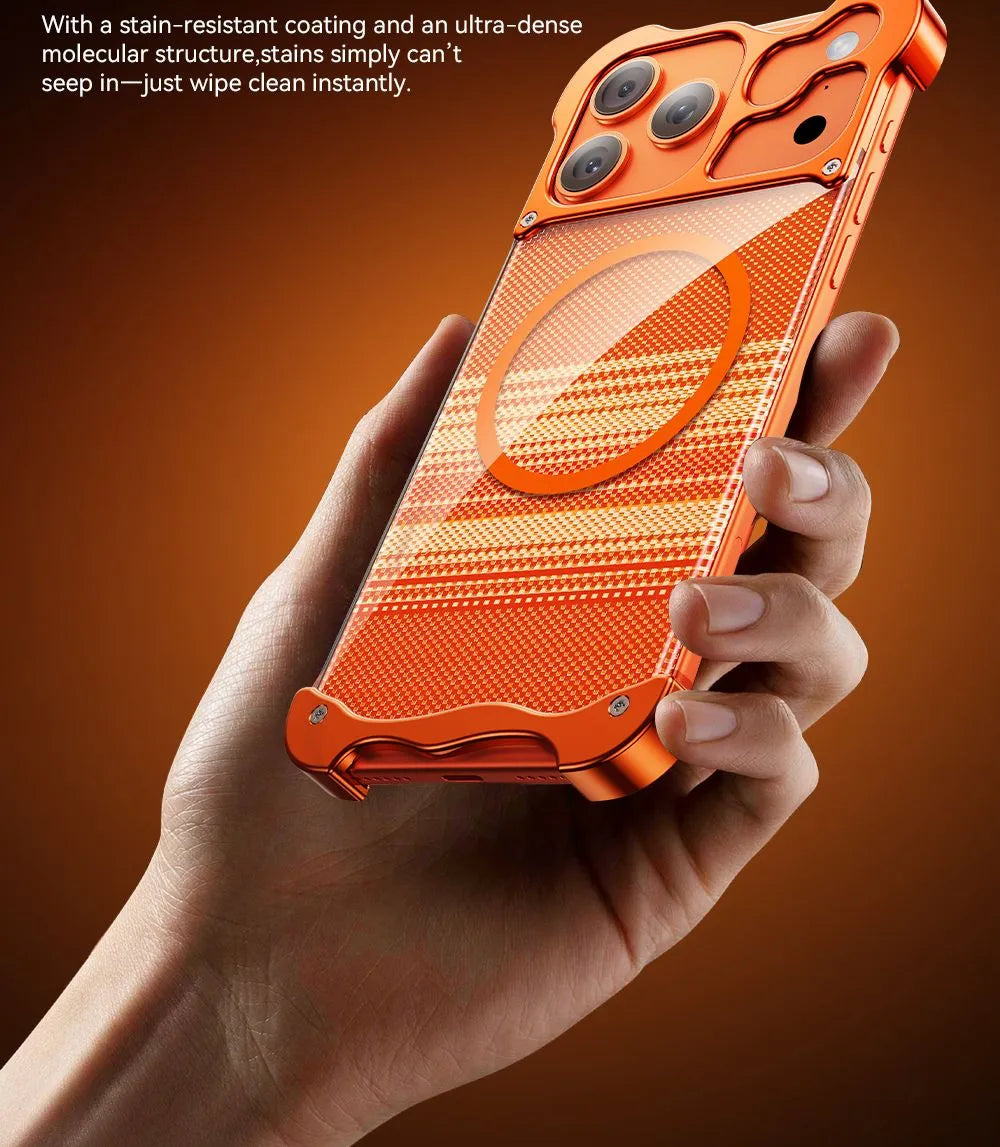 Shiny Kevlar Design Metal Case For iPhone