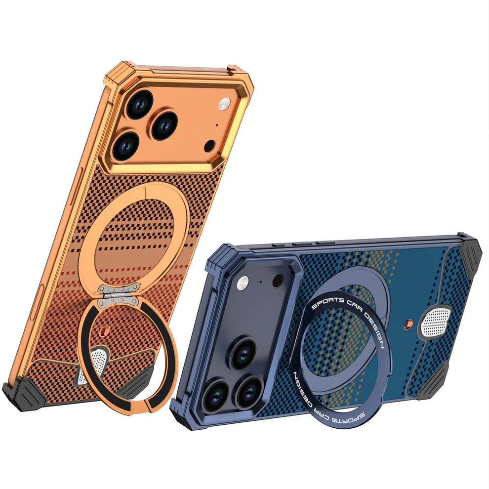 MetalKevlar Texture Hypercar Design Case For iPhone