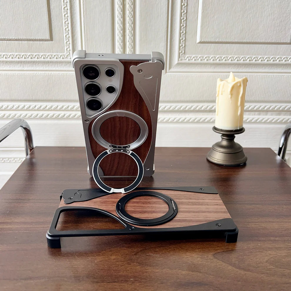WoodMetalBlend Case With Stand