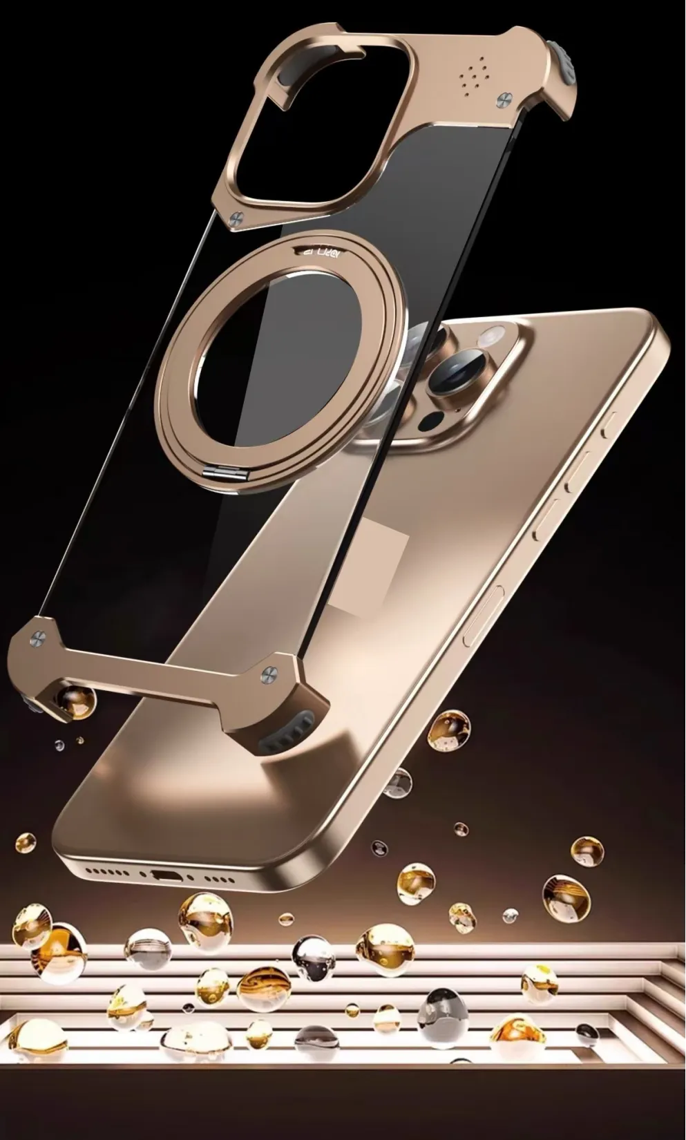 Aroma Transparent Metal Case For iPhone