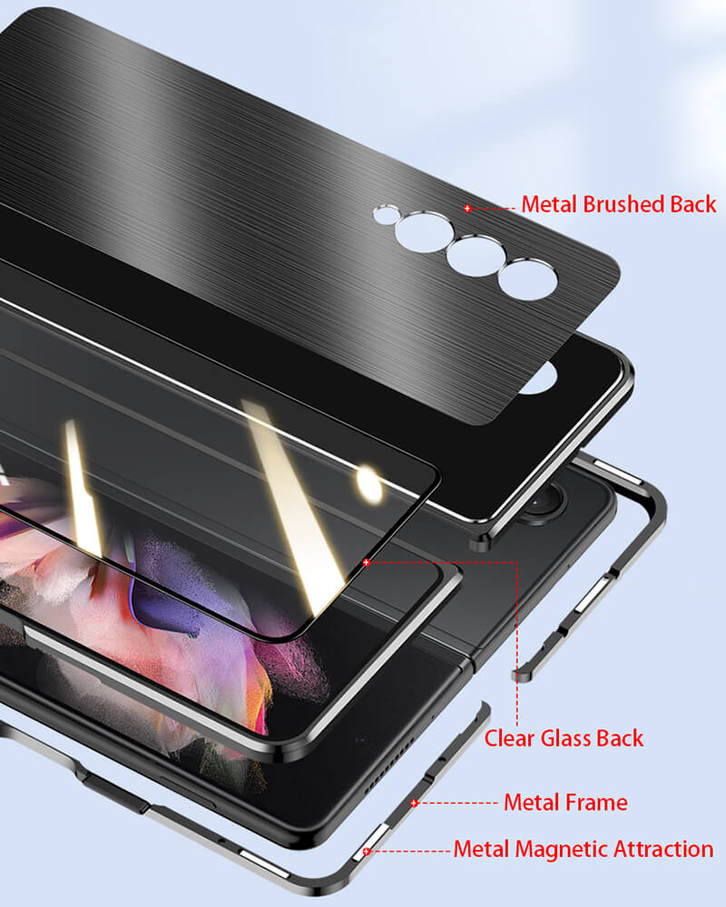 Brushed Metal Case For Samsung Fold