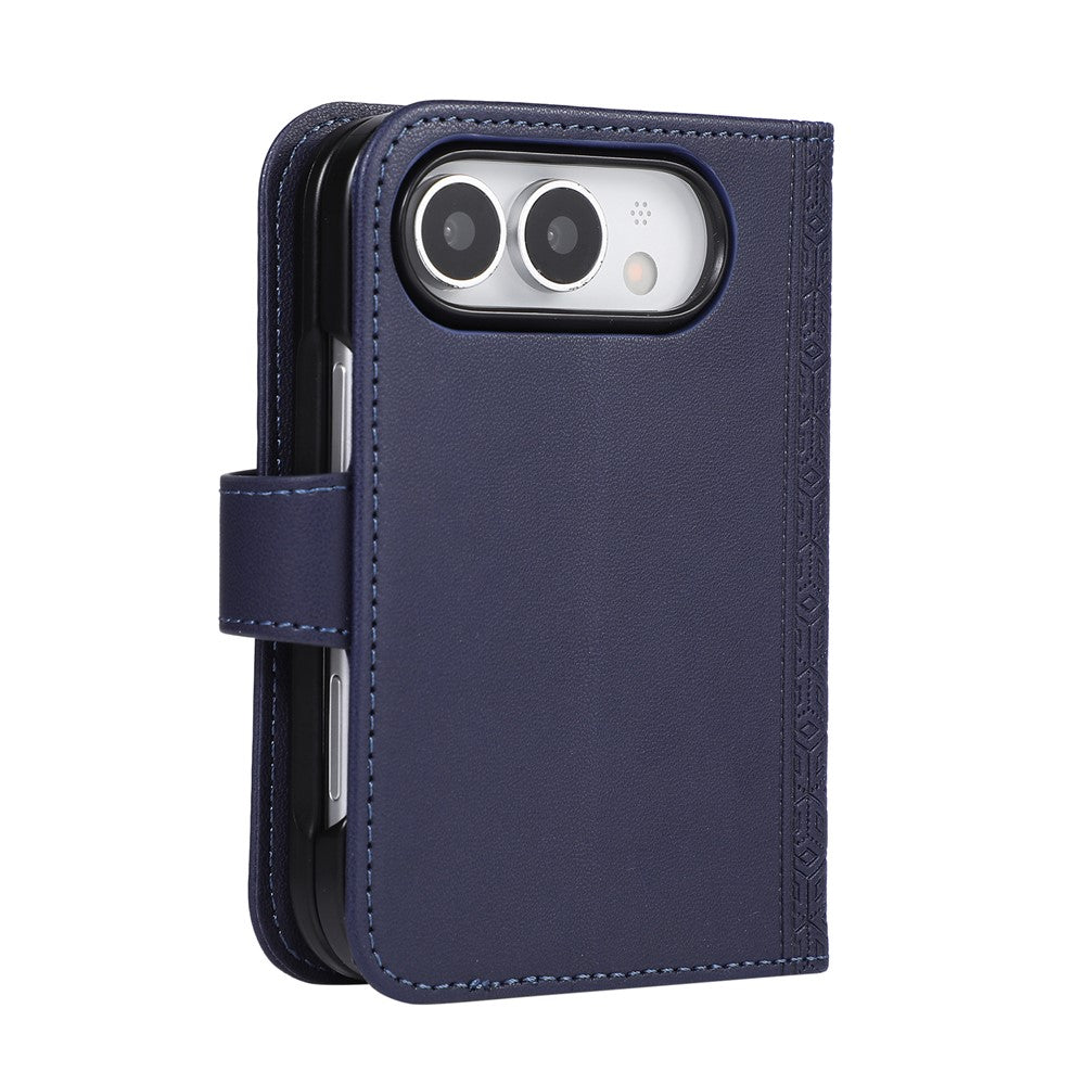 Magnetic Rhombus Leather Wallet Case For iPhone Duo