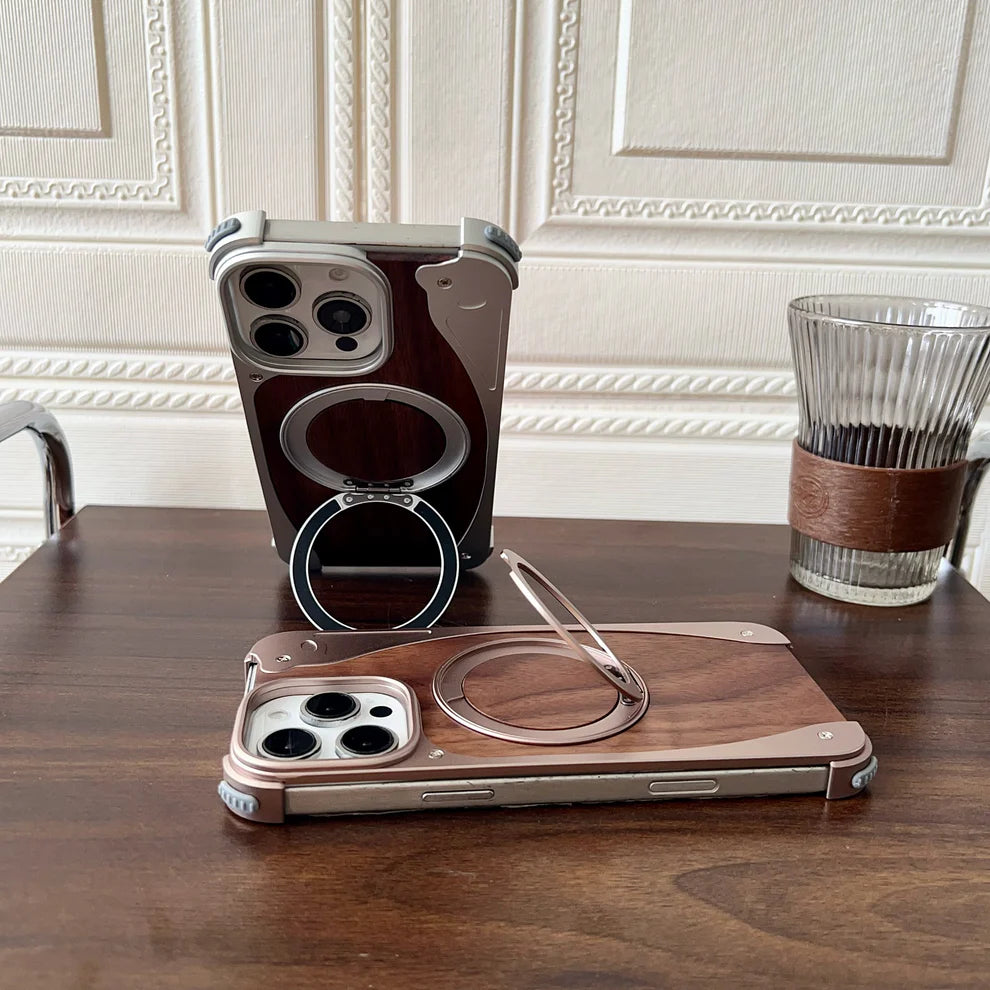 WoodMetalBlend Case With Stand