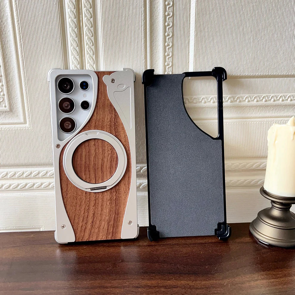 WoodMetalBlend Case With Stand