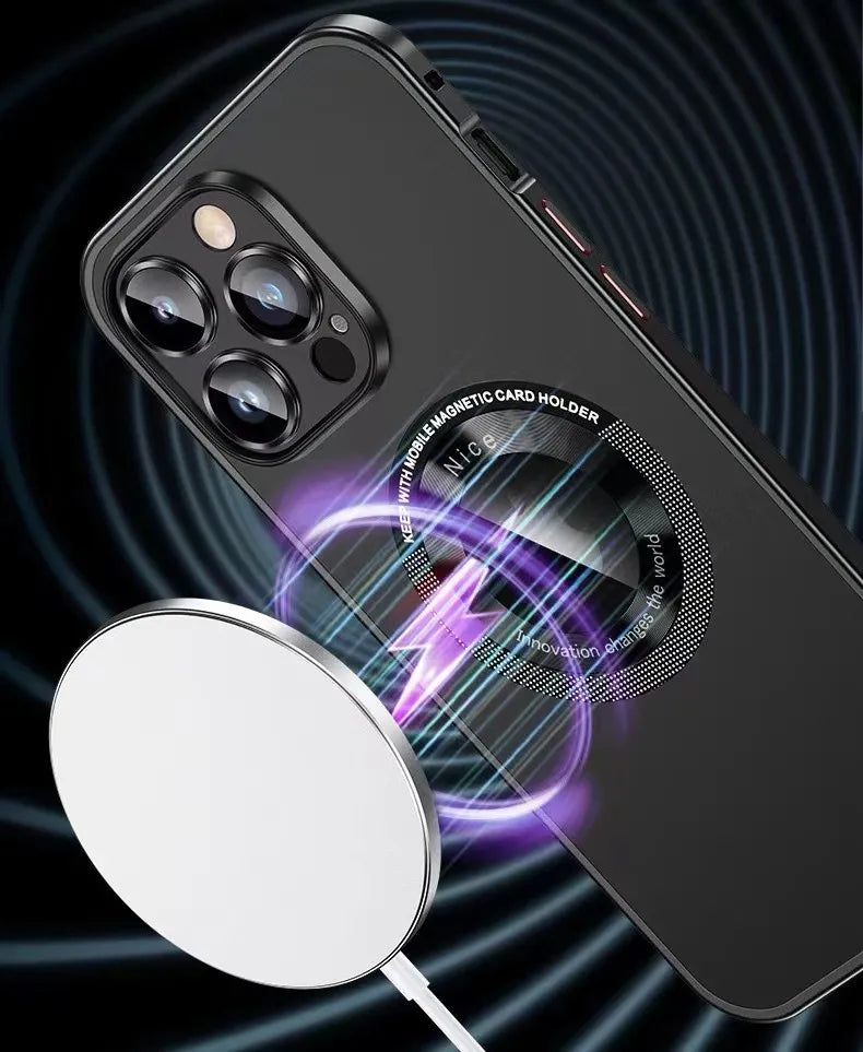 Metal Hollow Magnetic Case For iPhone