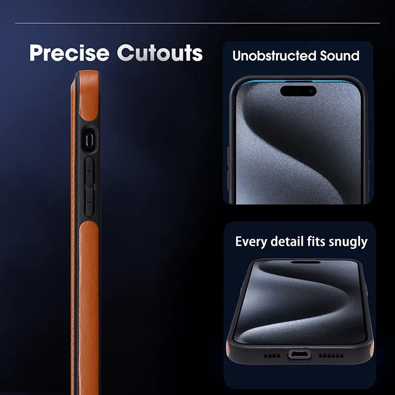 Pocket Friendly Leather Case For iPhone