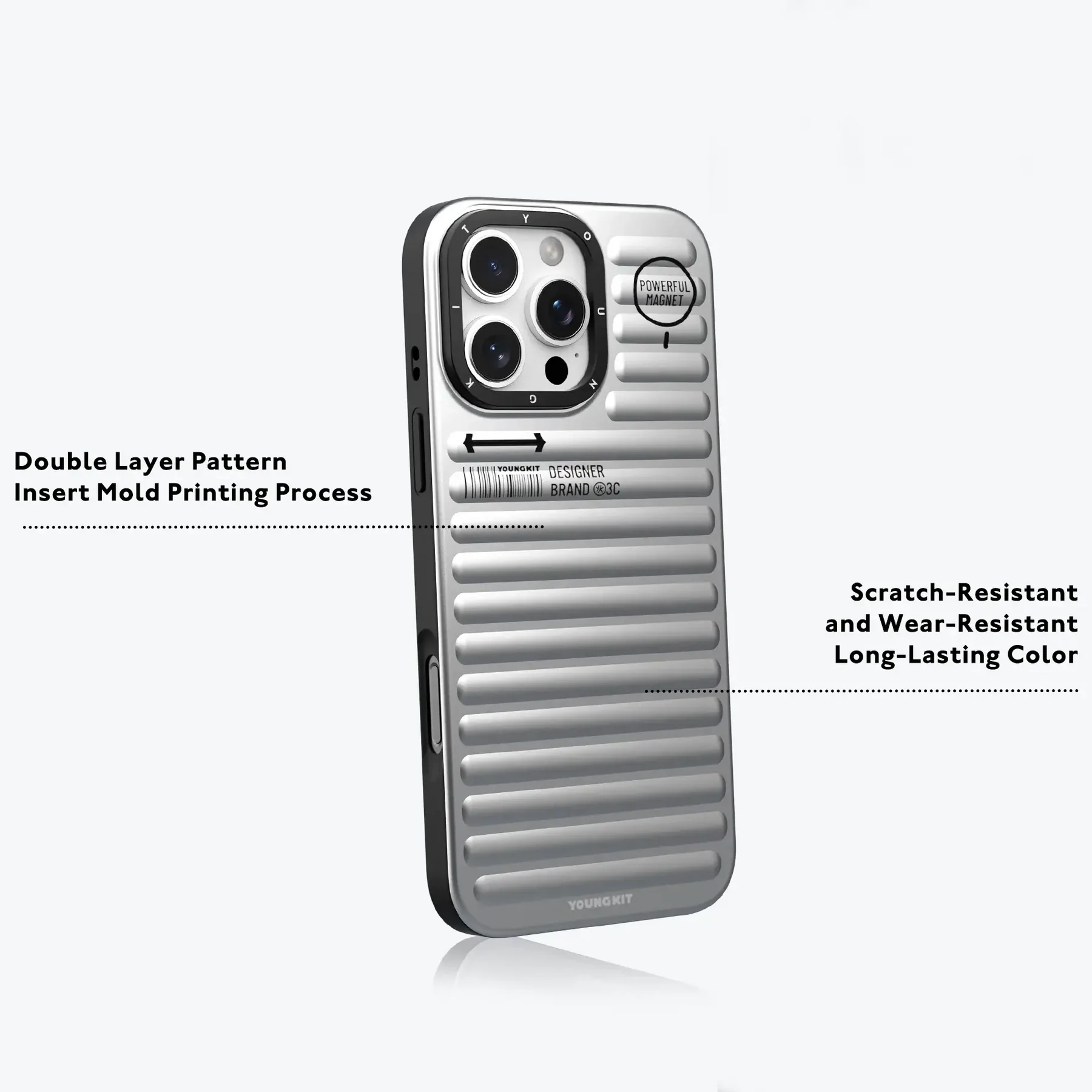 YOUNGKIT 3D Ribbed Design Case For iPhone
