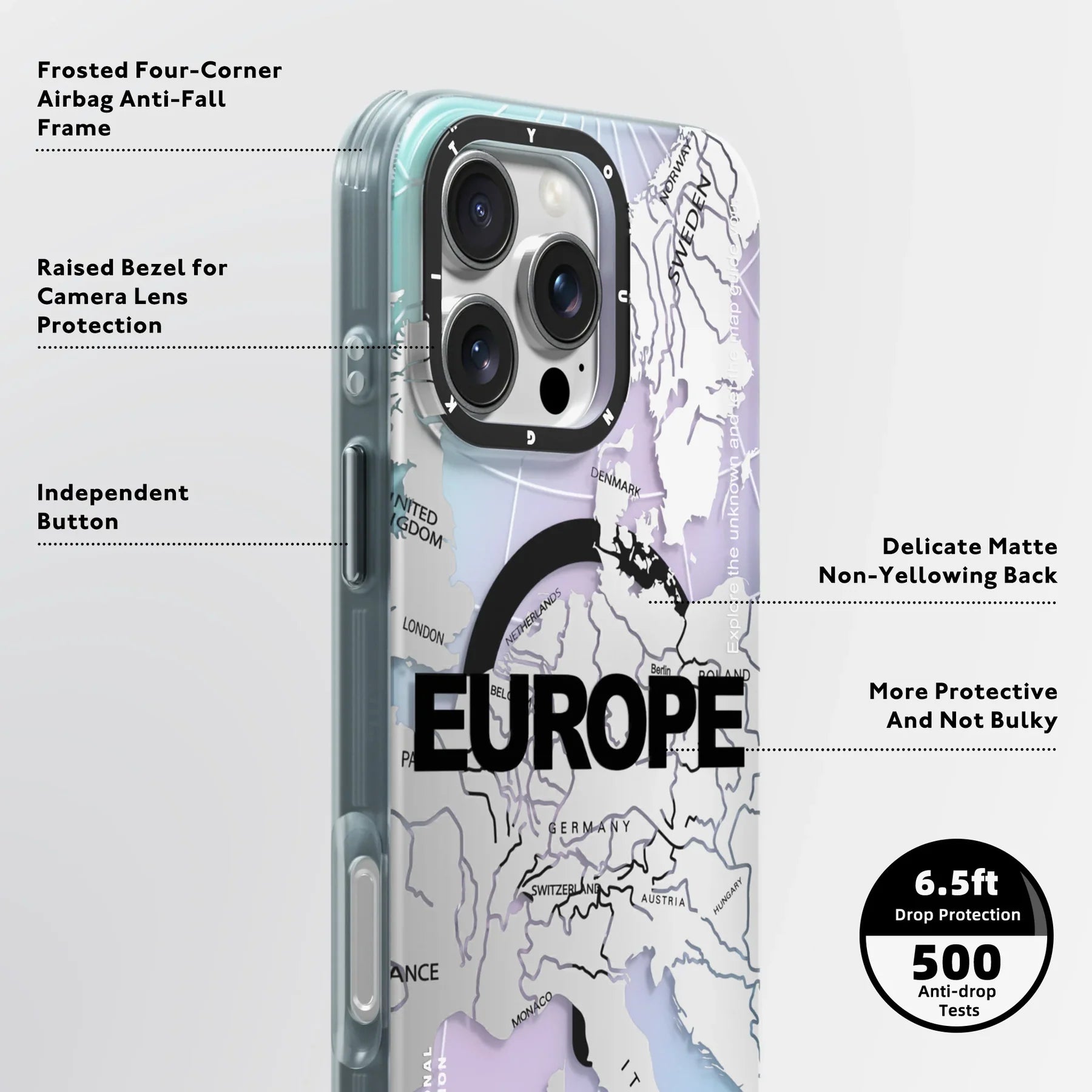 Continental Series Magnetic Frosted Case For iPhone