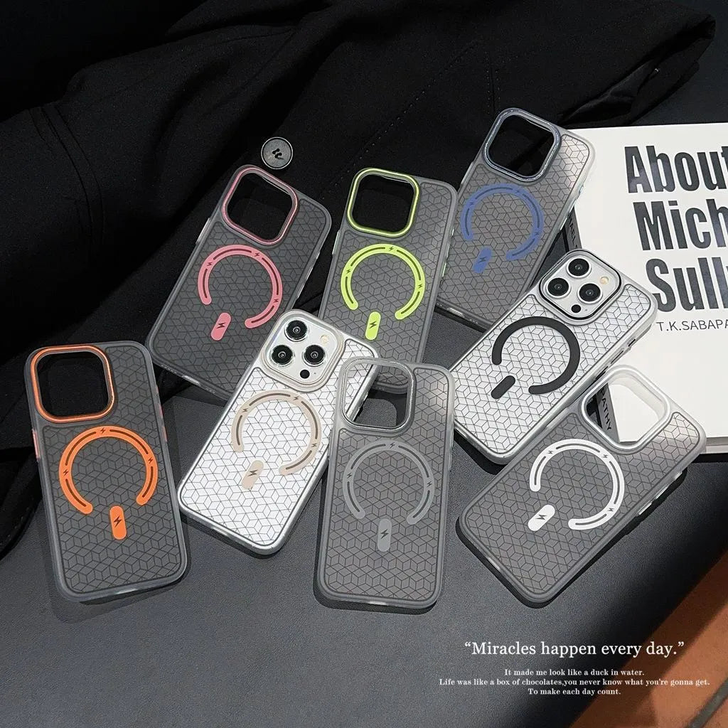Lightning Color Ring Magnetic Phone Case For iPhone