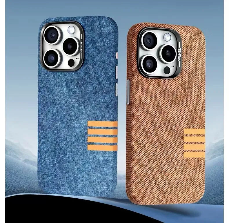 Linen Texture Finish Case For iPhone