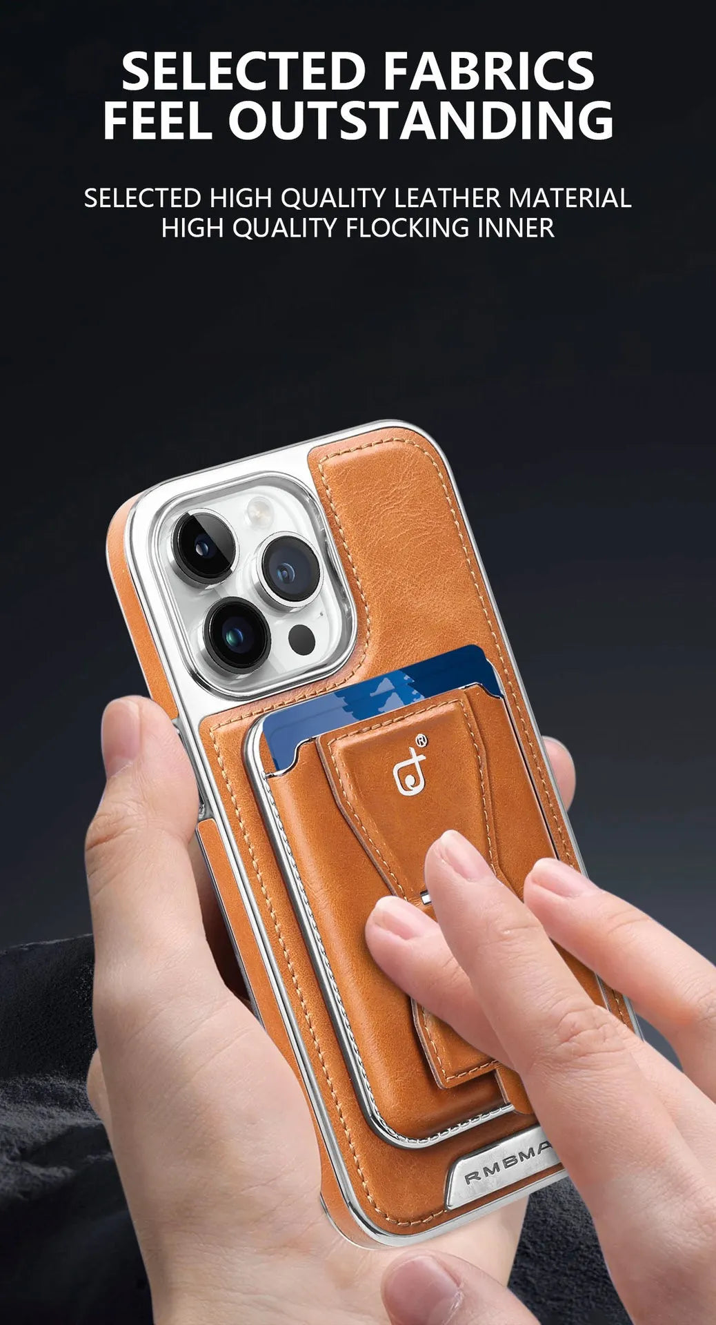 Leather Card Holder Case For iPhone