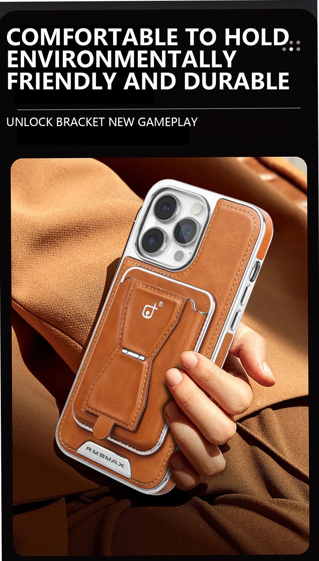 Leather Card Holder Case For iPhone