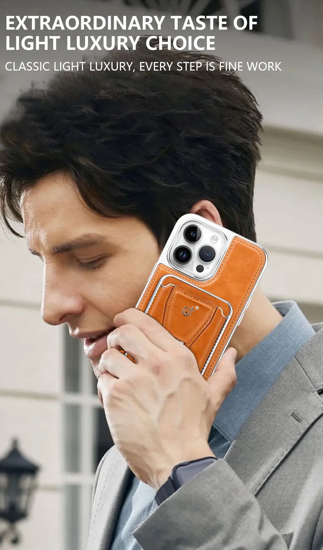 Leather Card Holder Case For iPhone