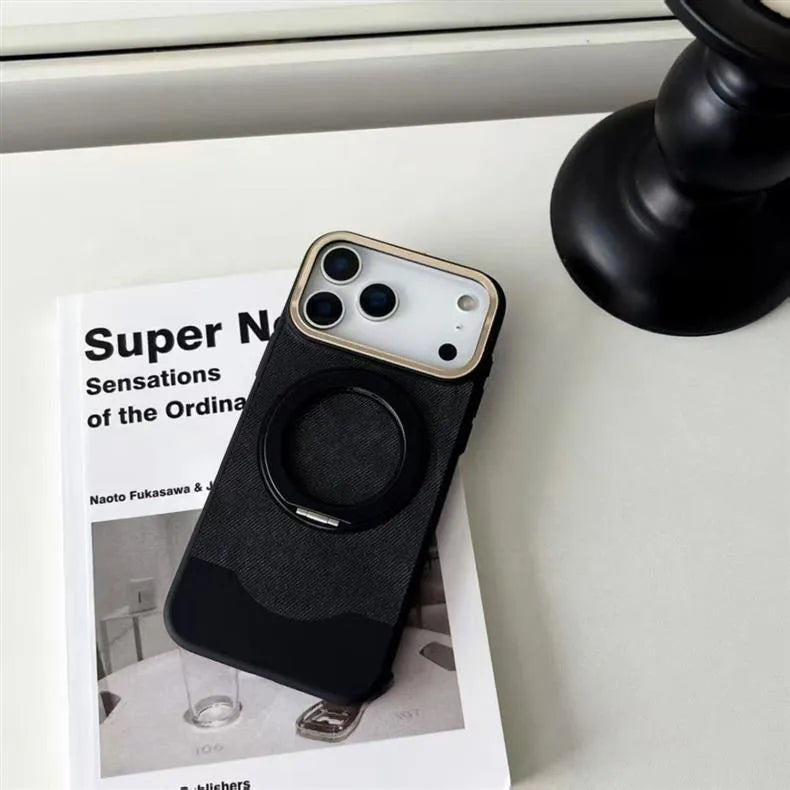 TPU Velvet Magnetic Stand Case For iPhone