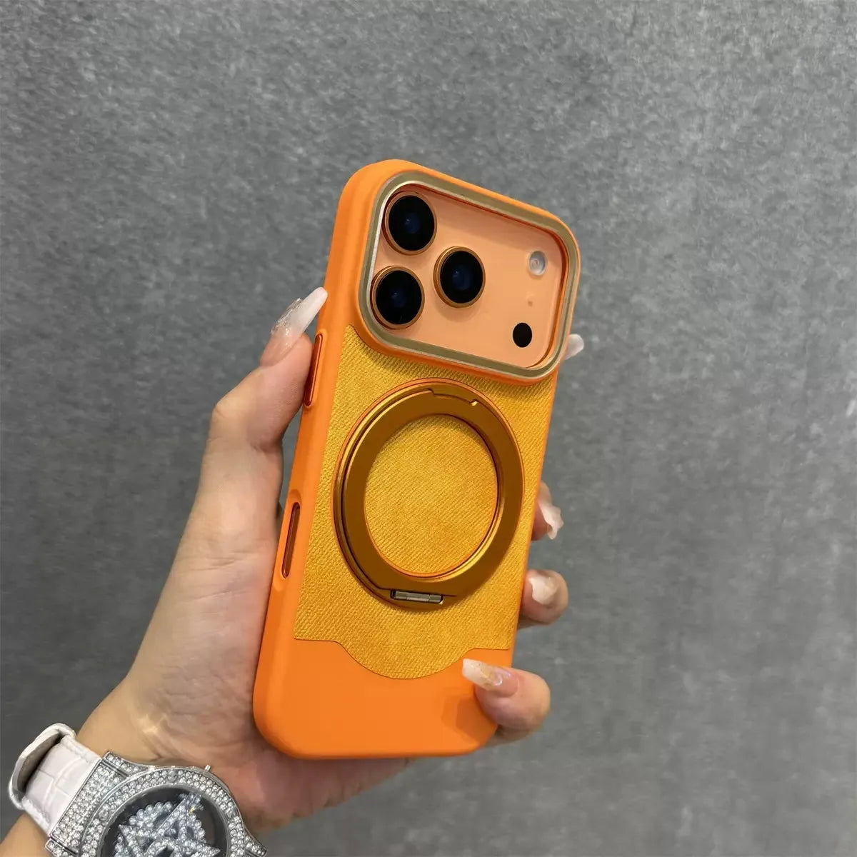 TPU Velvet Magnetic Stand Case For iPhone