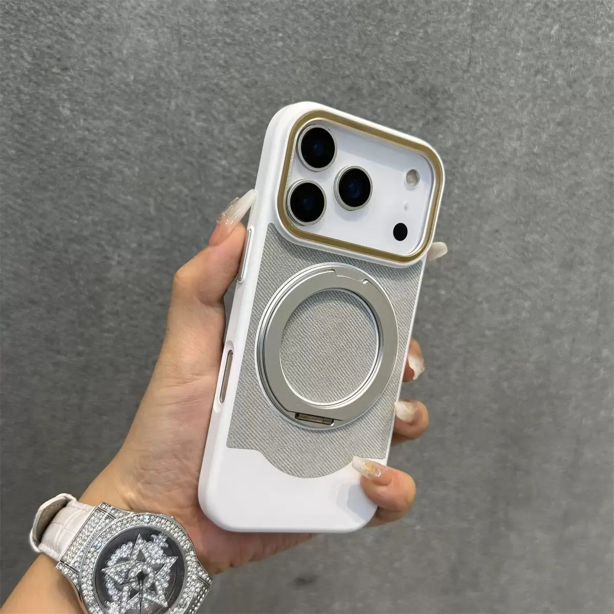 TPU Velvet Magnetic Stand Case For iPhone