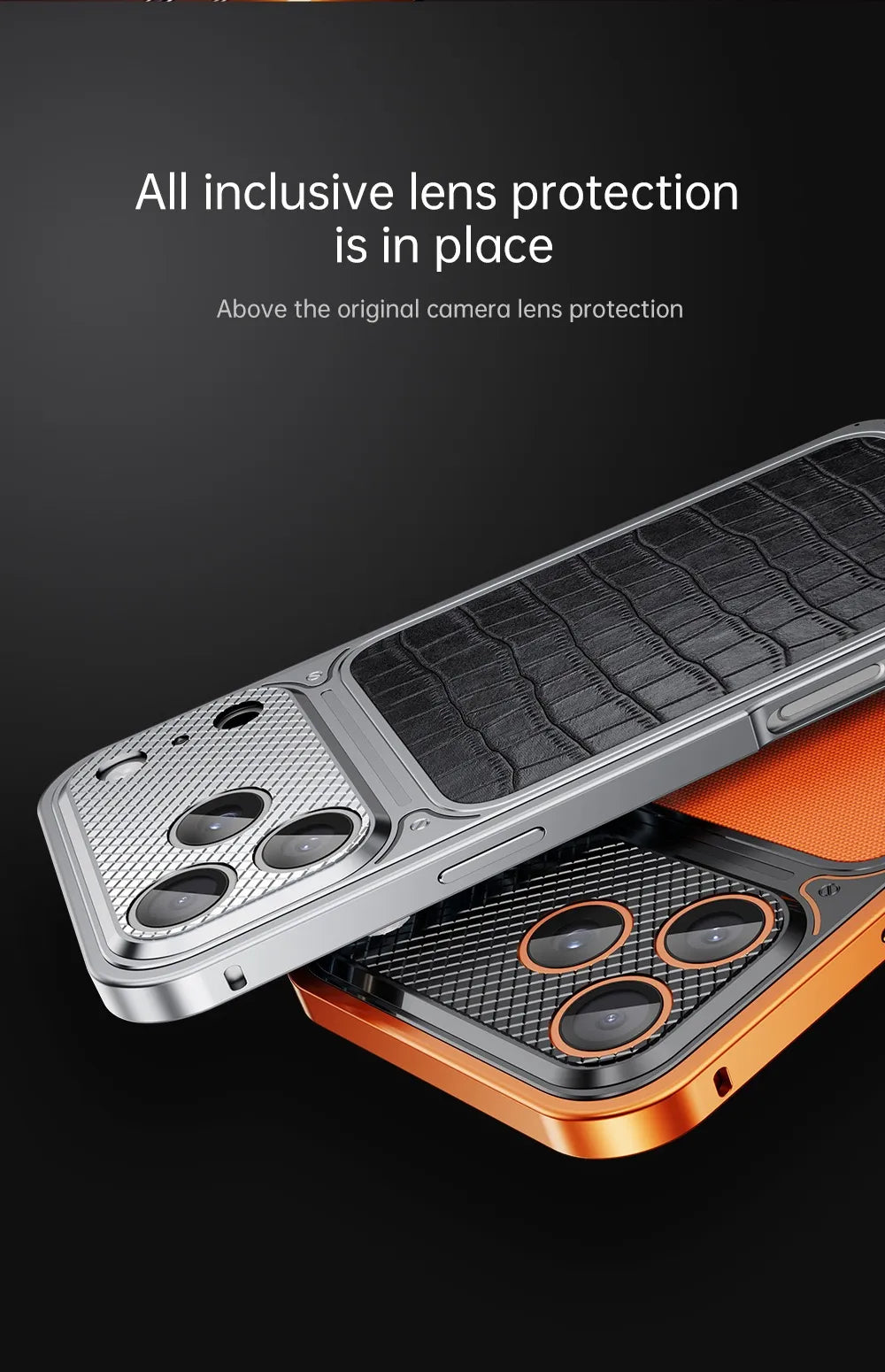Alligator Pattern Metal Case For iPhone