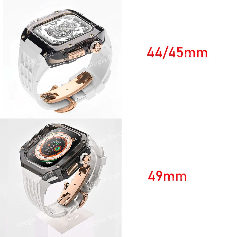 Luxury Modification Glacier Case With Transparent Straps For iWatch (49MM)