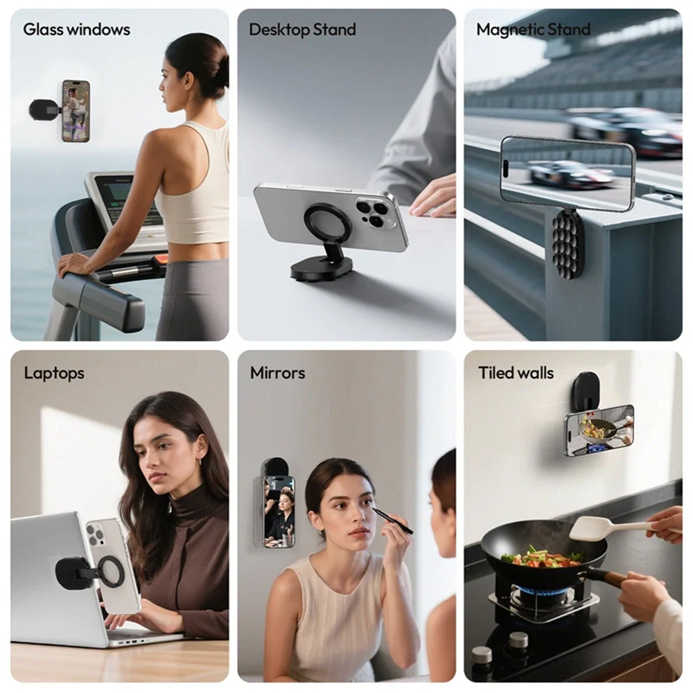 Auriglo MagLock Pro | 3-in-1 Magnetic Suction Cup Phone Mount
