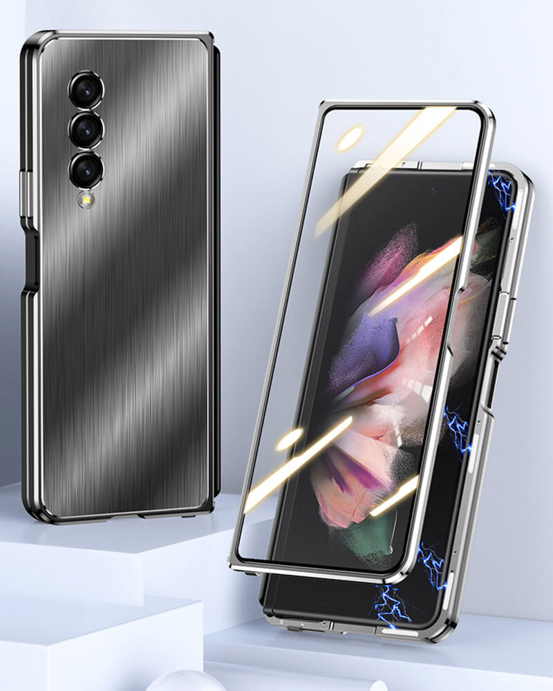 Brushed Metal Case For Samsung Fold