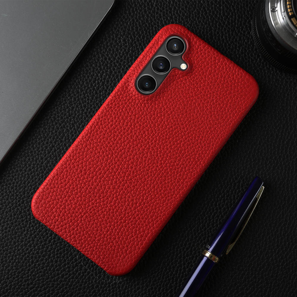 Luxury Real Leather S Series Phone Case For Samsung Z Fold (Lychee Pattern)