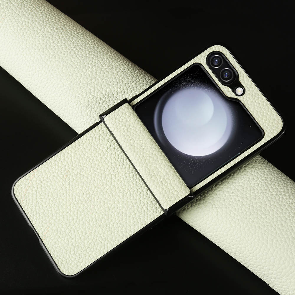 Luxury Real Leather Folding Flip Series Case For Samsung (Lychee Pattern)