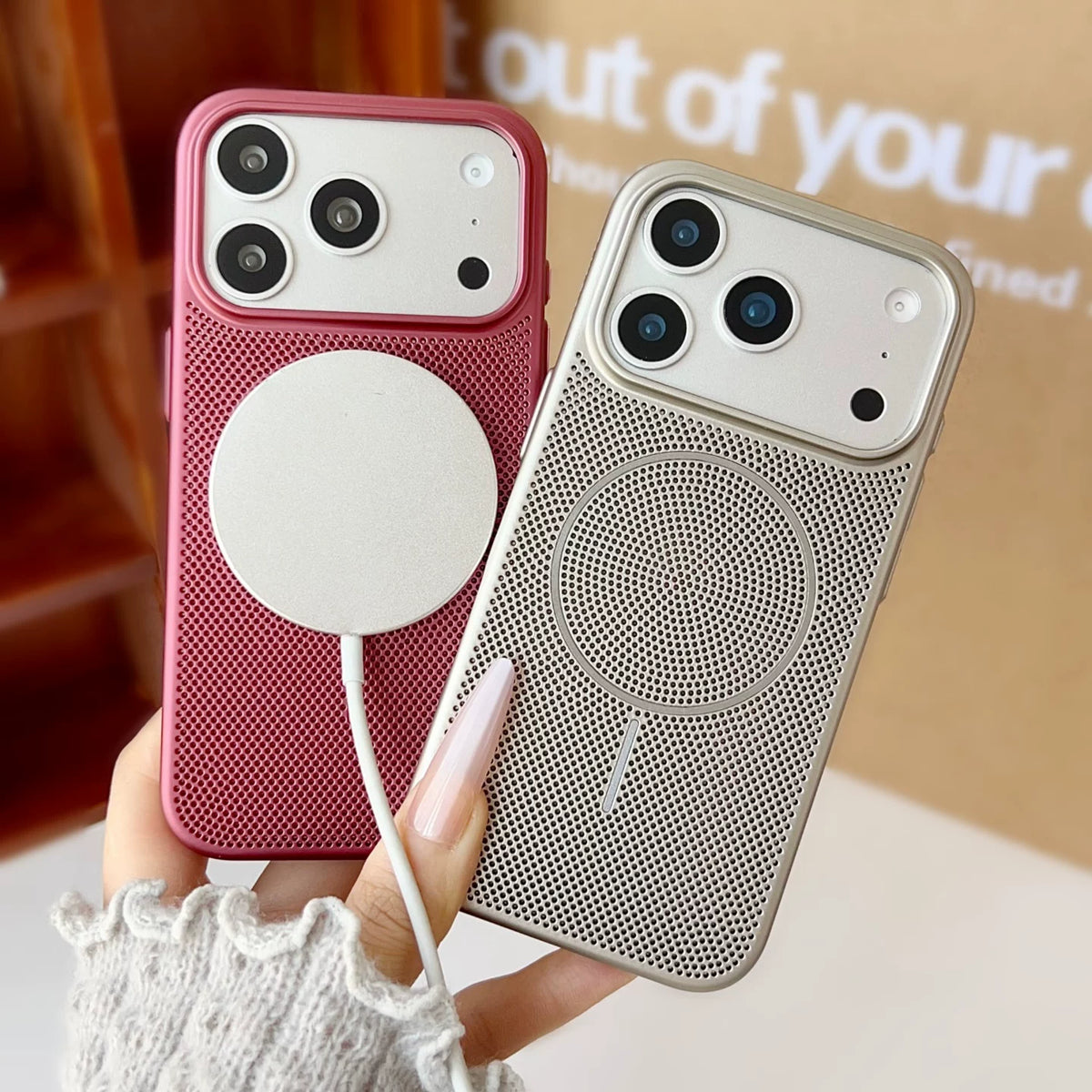 Magnetic Metal Mesh Phone Case for iPhone
