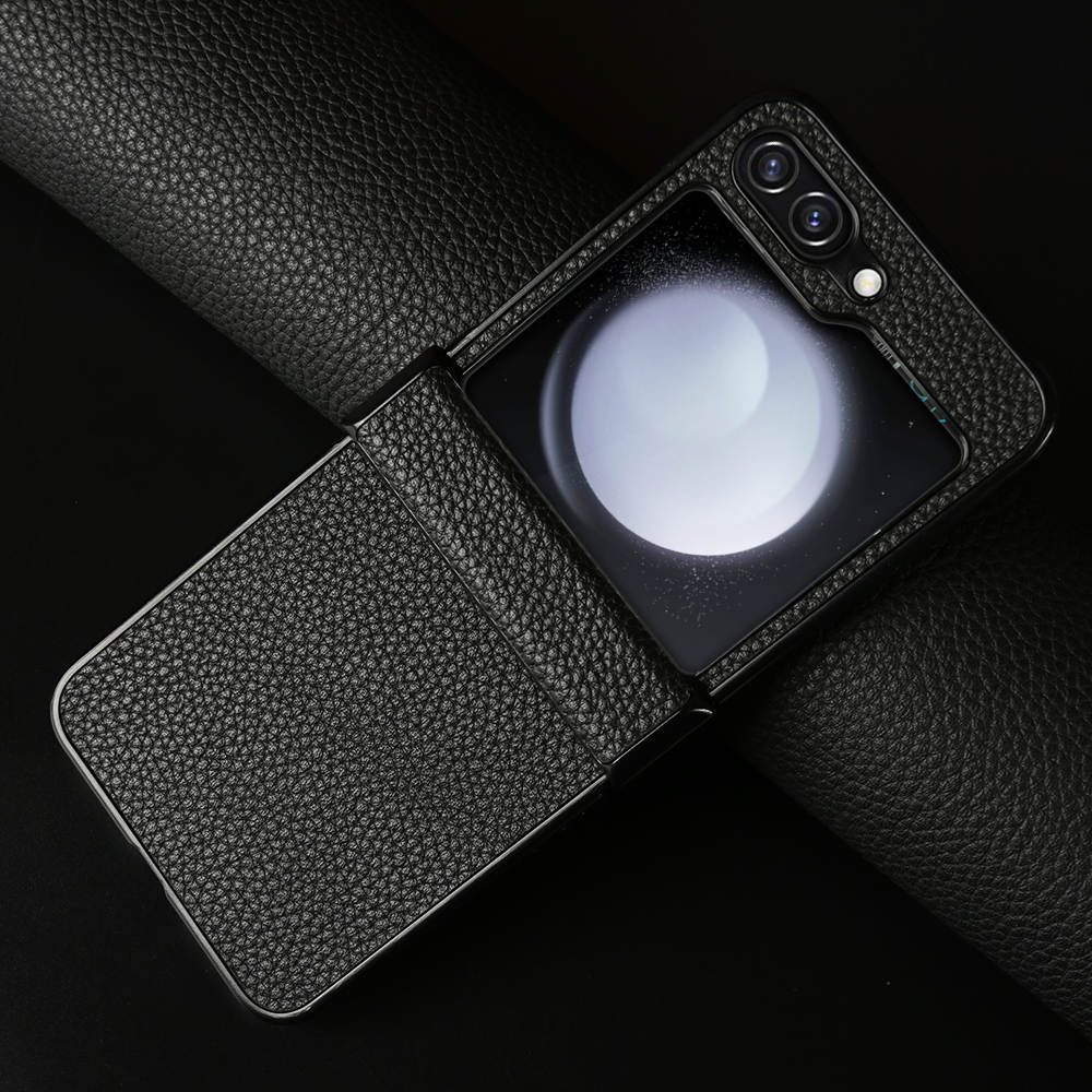 Luxury Real Leather Folding Flip Series Case For Samsung (Lychee Pattern)