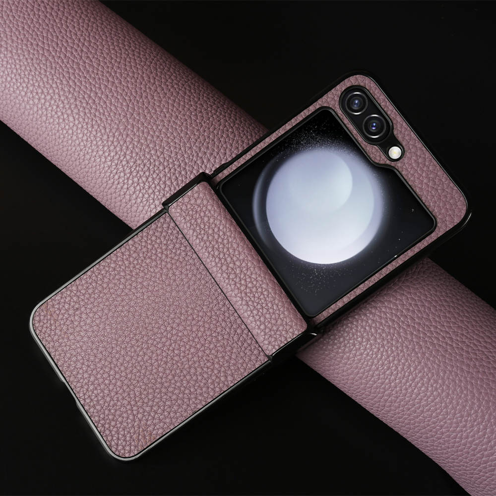 Luxury Real Leather Folding Flip Series Case For Samsung (Lychee Pattern)