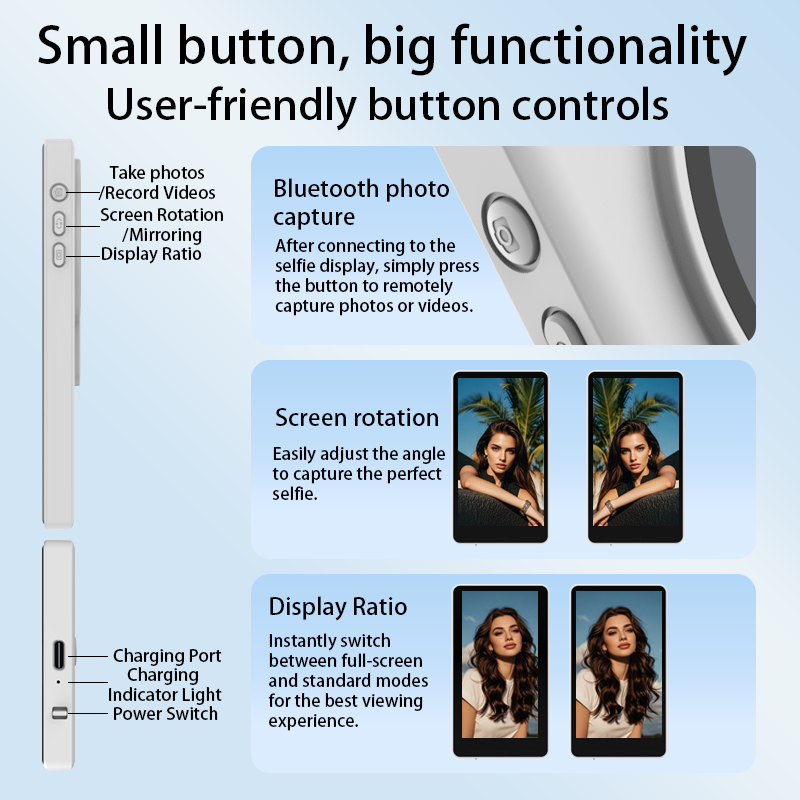 Ultra Vlog Selfie Monitor Screen For iPhone And Android