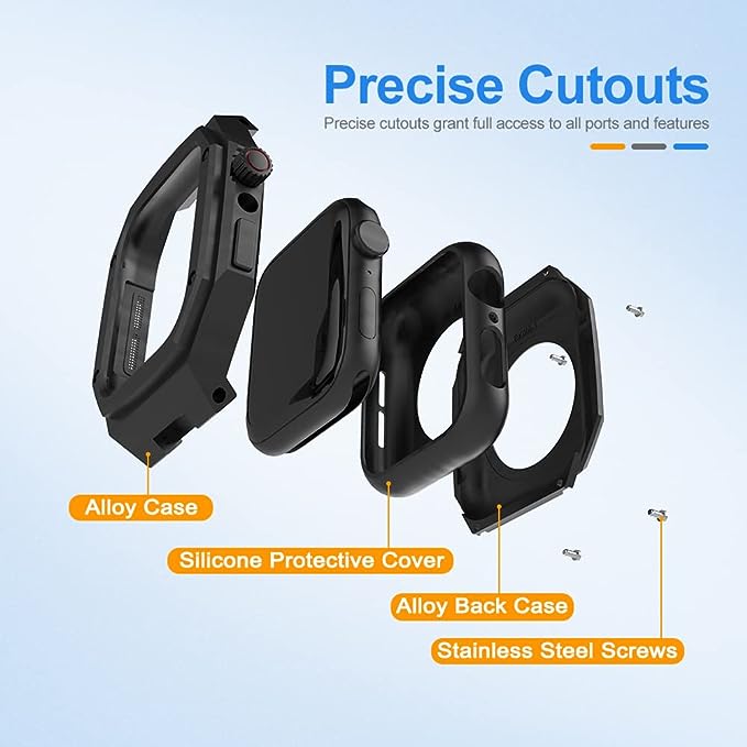 Auriglo Style 40MM New Black Stainless Steel Case