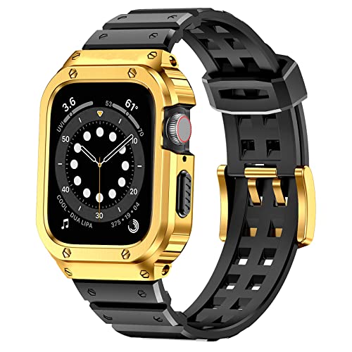 Metal iWatch Case 44mm 45mm Stainless Steel gold CAS SERIES