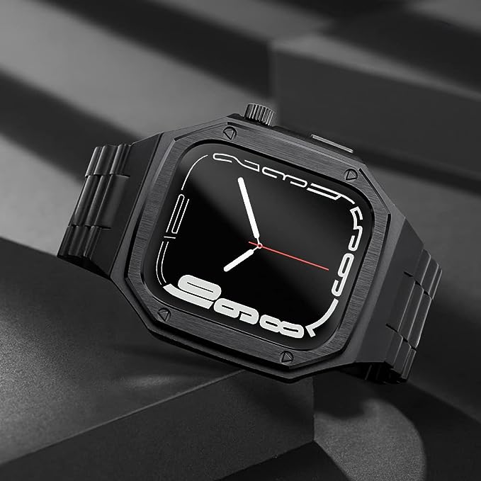 Style 44MM New Black Stainless Steel Case (Black)