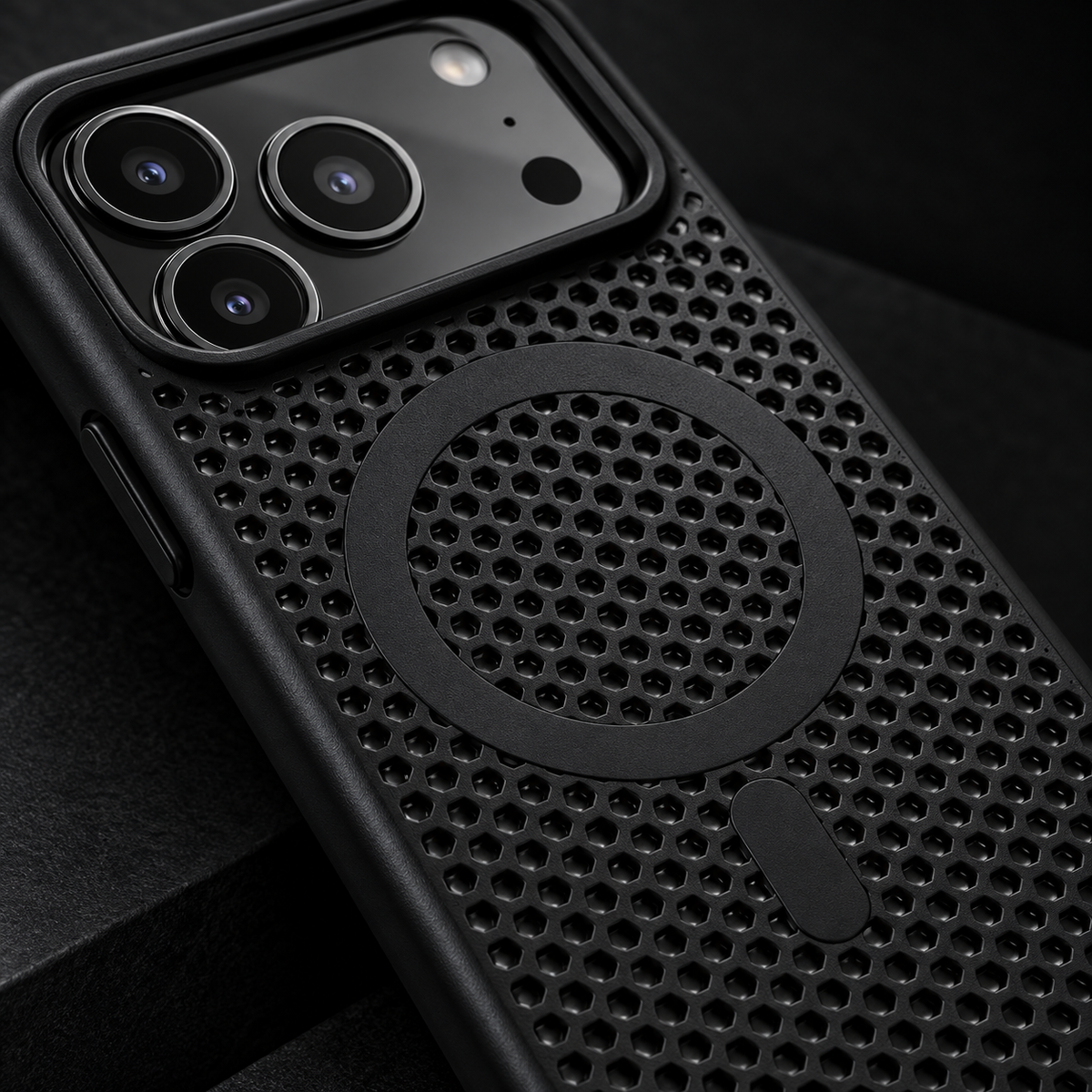 Perforated Magnetic Phone Case for iPhone
