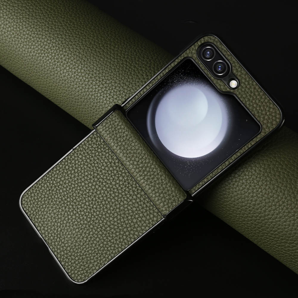 Luxury Real Leather Folding Flip Series Case For Samsung (Lychee Pattern)