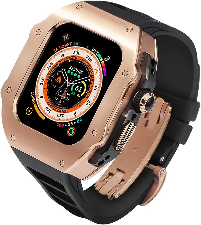 44-45 MM Stainless Steel Case With Silicon Strap