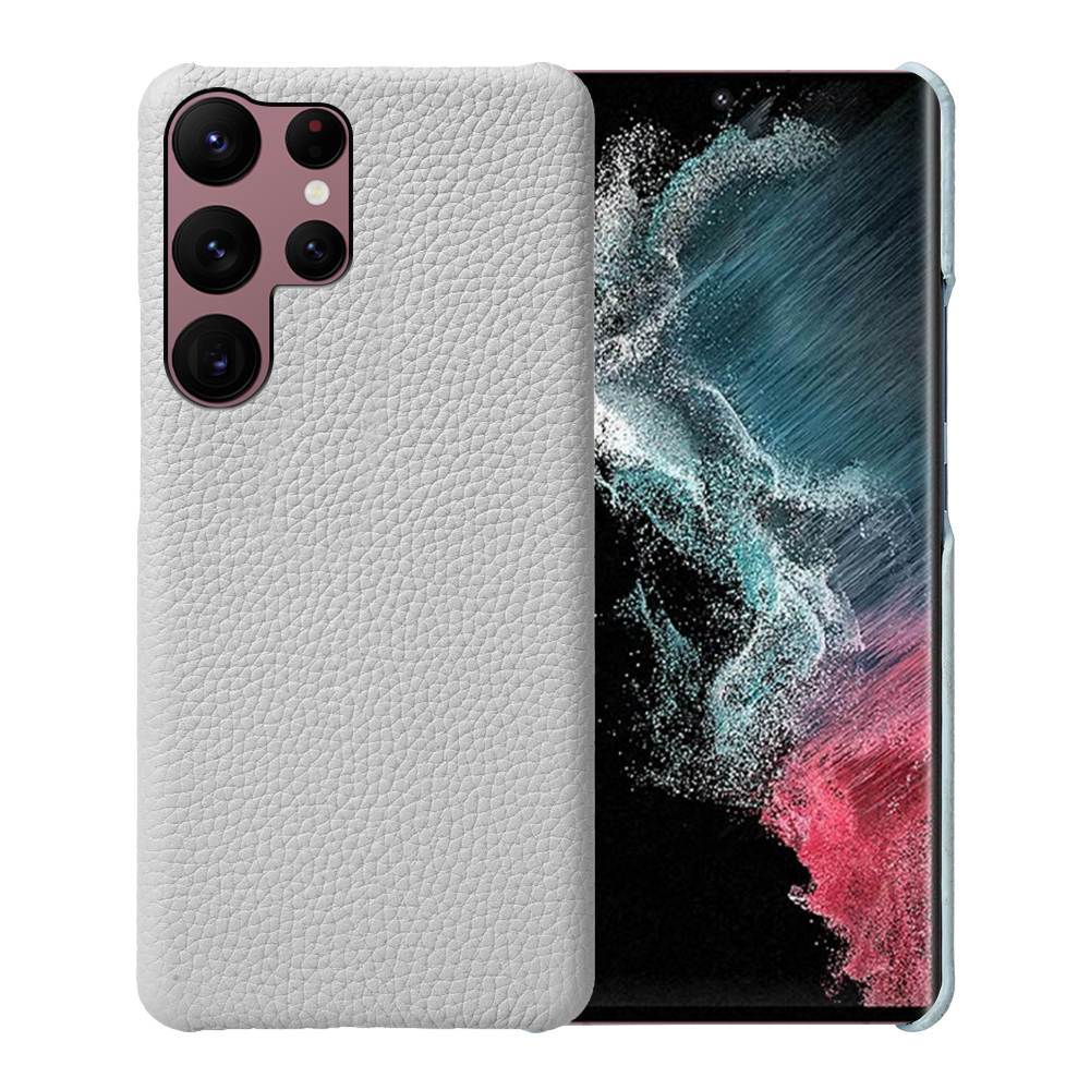 Luxury Real Leather S Series Phone Case For Samsung Z Fold (Lychee Pattern)