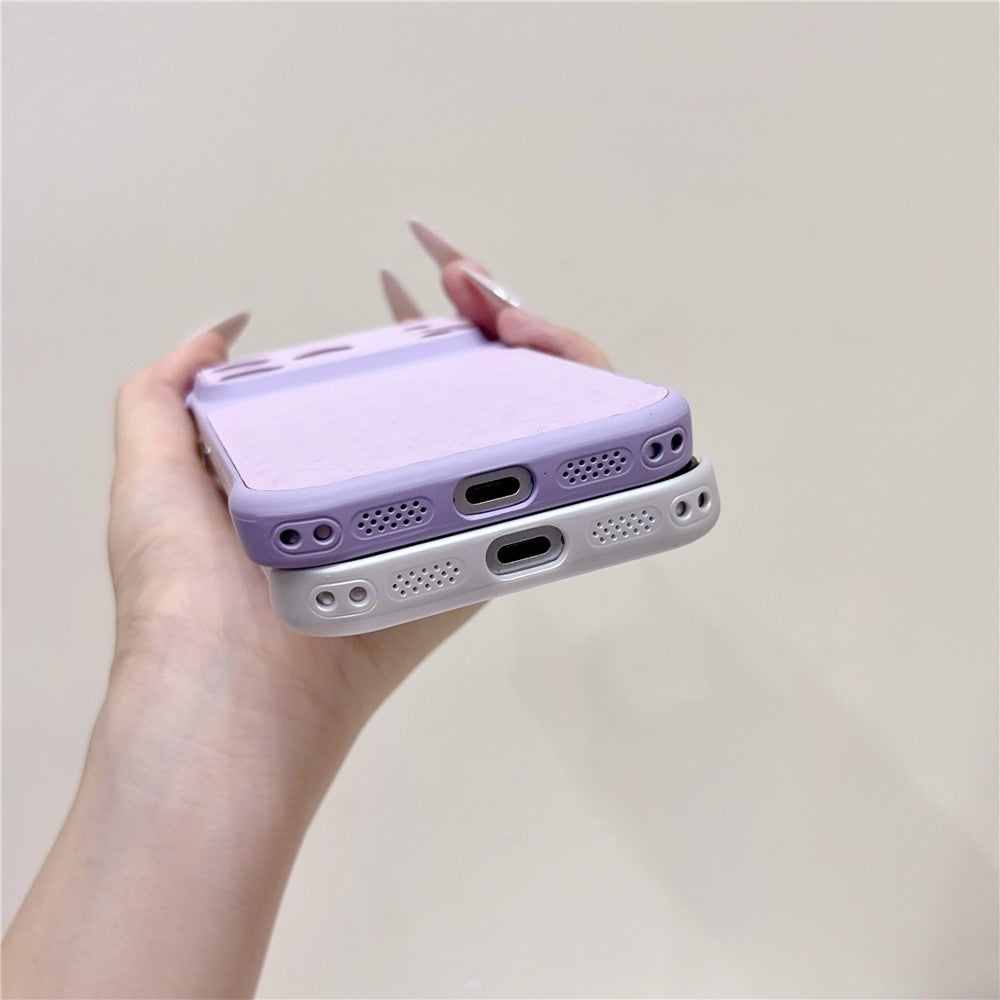 Borderless PU Leather Diamond Pattern Case For iPhone