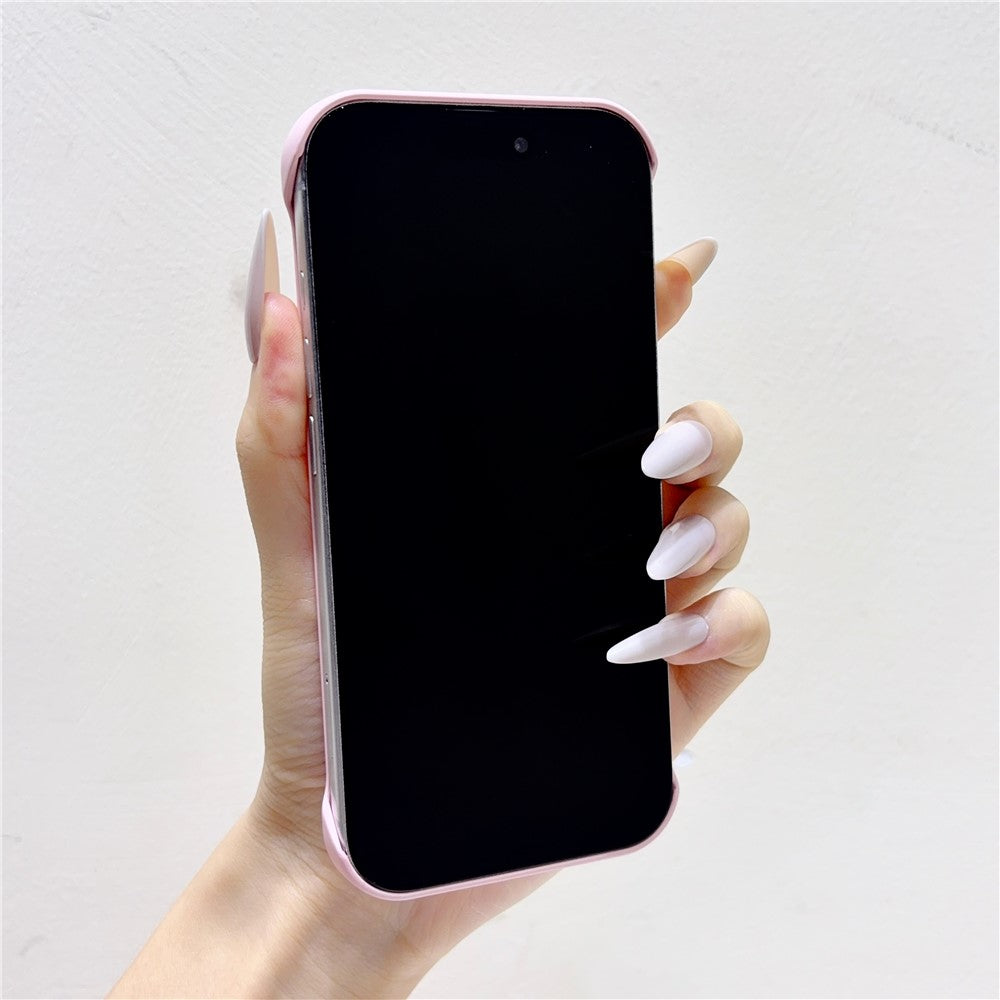 Borderless PU Leather Diamond Pattern Case For iPhone