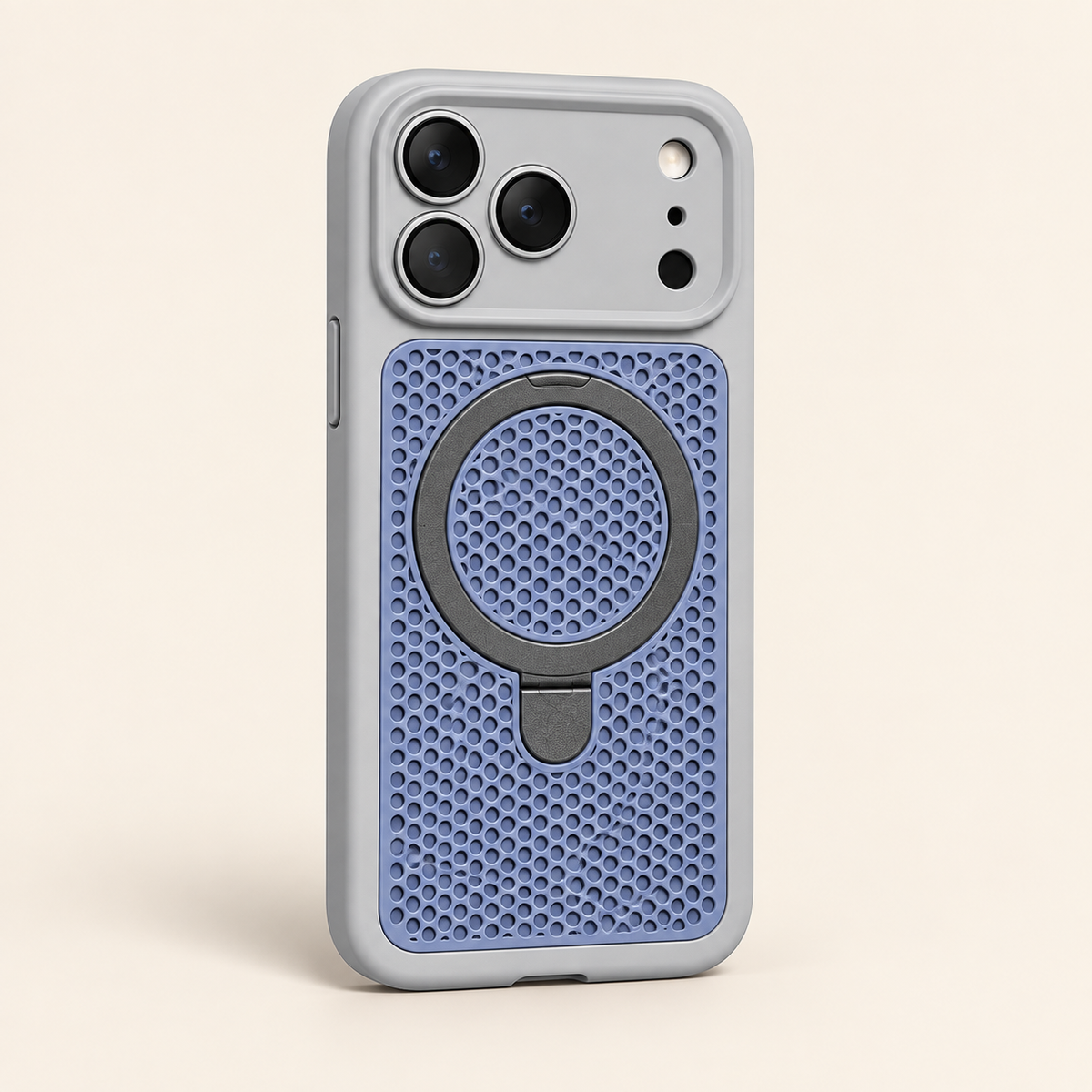 Magnetic PC Mesh Ring Stand Phone Case for iPhone