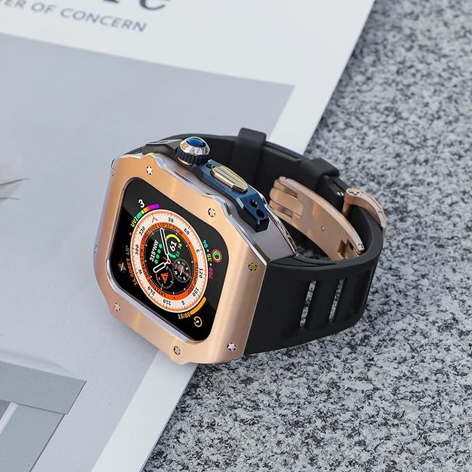 44-45 MM Stainless Steel Case With Silicon Strap